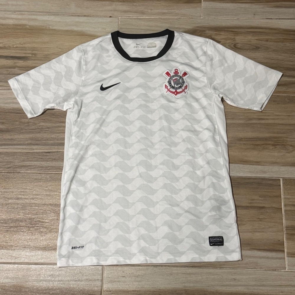 Nike Corinthians Paulista Soccer Jersey White Dri-FIT XL 450402-101 Number 10